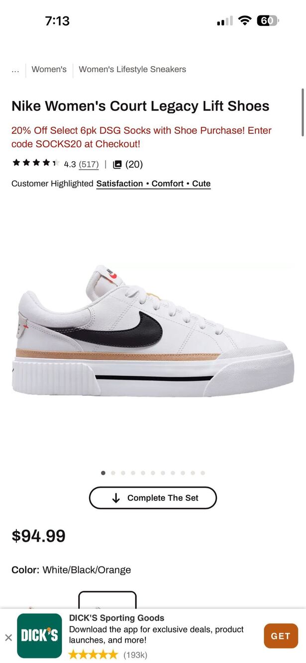 Nike Women's Court Legacy Lift Shoes